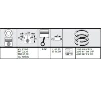 PISTON AND RINGS FOR MERCEDES BENZ TRUCKS AND BUSSES OM356 OM366 OM364