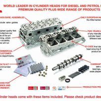 CYLINDER HEAD COMPLETE PEUGEOT XUD11 2.1L FOR MELROE SPRA-COUPE