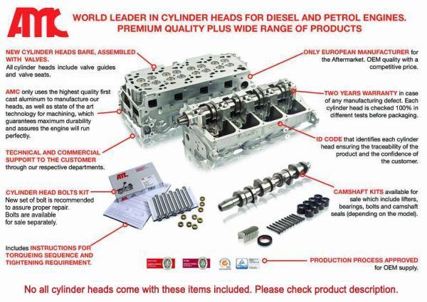 CYLINDER HEAD COMPLETE FOR SPRINTER 2.7L DIESEL OM612 2500 3500 (2002-2003)