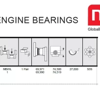 MAIN BEARING DEUTZ FL912, FL913, B6L912 ENGINES