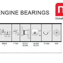 MAIN BEARING DEUTZ FL912 FL913 B6L912 ENGINES