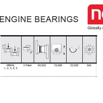 MAIN BEARING SET ISUZU 4JB1 ENGINE