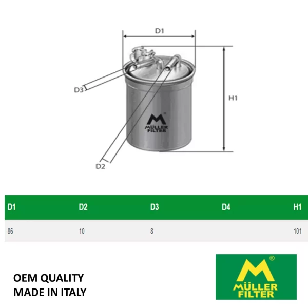 FUEL FILTER FOR SPRINTER 2.1 DIESEL OM651 VAN 2500 3500 (2014-2022)