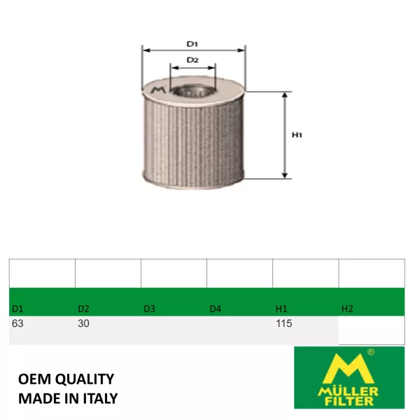 OIL FILTER FOR SPRINTER 2.7 DIESEL OM612 OM647 VAN 2500 3500 (2002-2006)