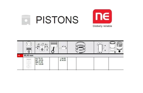 PISTON PERKINS 4.236 ENGINE