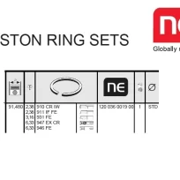 PISTON RING PERKINS 3.152, P3.152, D3.152, 4.203, P4.203, D4.203, 6.305, P6.305 ENGINES