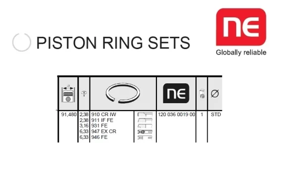 PISTON RING PERKINS 3.152, P3.152, D3.152, 4.203, P4.203, D4.203, 6.305, P6.305 ENGINES