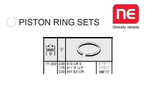 PISTON RING PEUGEOT TUD5 FOR TORO GROUNDSMASTER 3000D