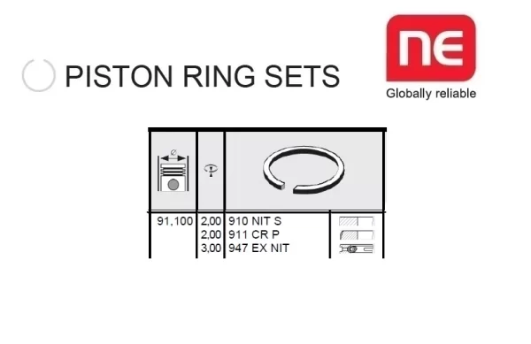 PISTON RING SET HYUNDAI D4BB ENGINE