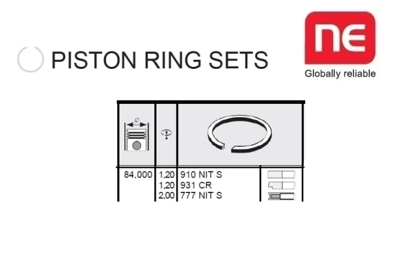 PISTON RING SET NISSAN MR20DE ENGINE