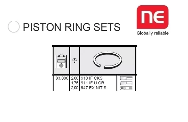 PISTON RING SET FOR SPRINTER 2.1L DIESEL OM651 2500 3500 (2014-2022)