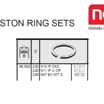 PISTON RING SET FOR SPRINTER 2.7 DIESEL OM612 OM647 2500 3500 (2002-2006)