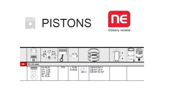 PISTON SET HYUNDAI D4BB ENGINE