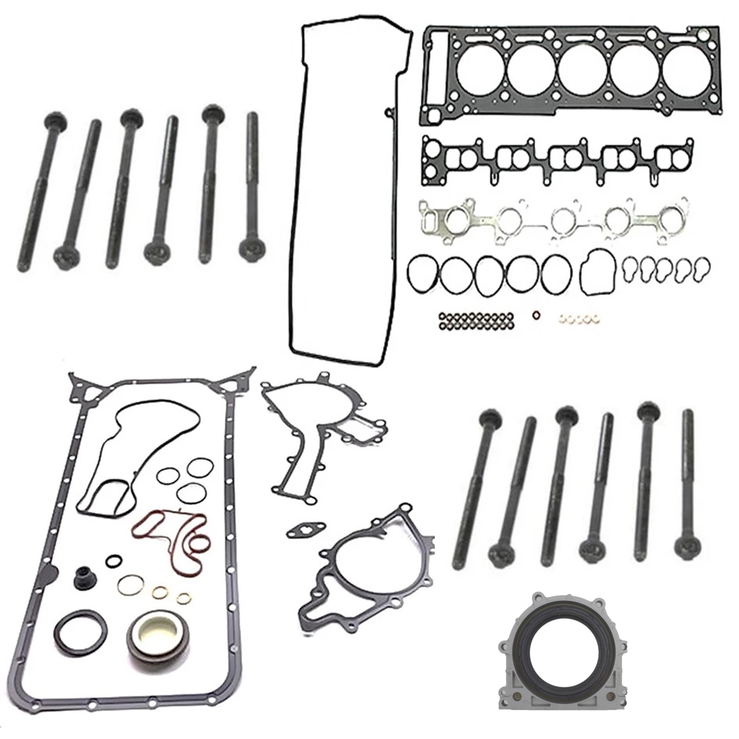 FULL GASKET SET FOR SPRINTER 2.7 DIESEL OM612 OM647 2500 3500 WITH BOLTS